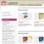 Langevin Learning Services Website - Product Listing